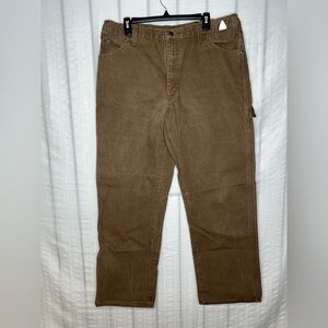 Dickies Men's Relaxed Heavyweight Carpenter Brown Pants 38x31 Canvas Y2K Baggy